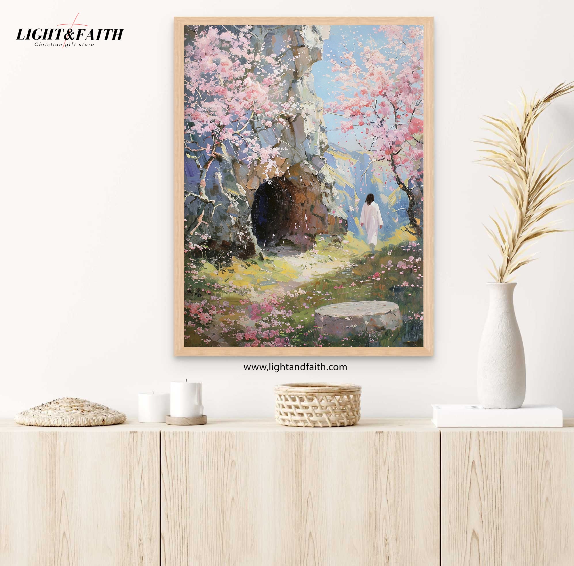 The Way in the Wilderness Poster, Christian Poster, Bible Art Poster, Resurrection, Empty Tomb, Easter, Risen Lord, Jesus Art Poster
